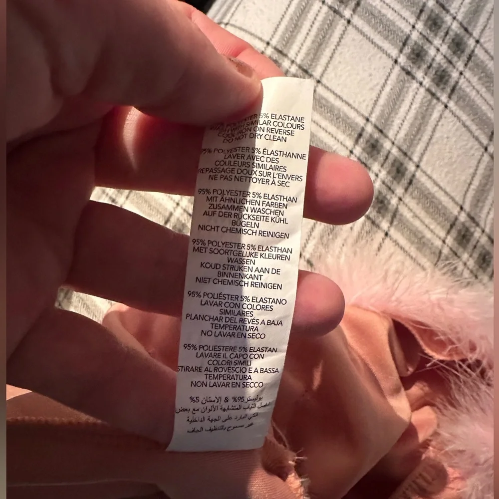 I Saw It First Blush Pink Feather Front Kawaii Bandeau Tube Cropped Top NWOT 10‎ - Picture 12 of 14